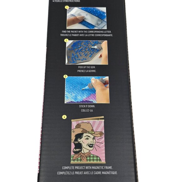 🎀 Cowgirl Diamond Art Kit 11" x 14" w. Magnetic Frame NEW - Picture 9 of 10